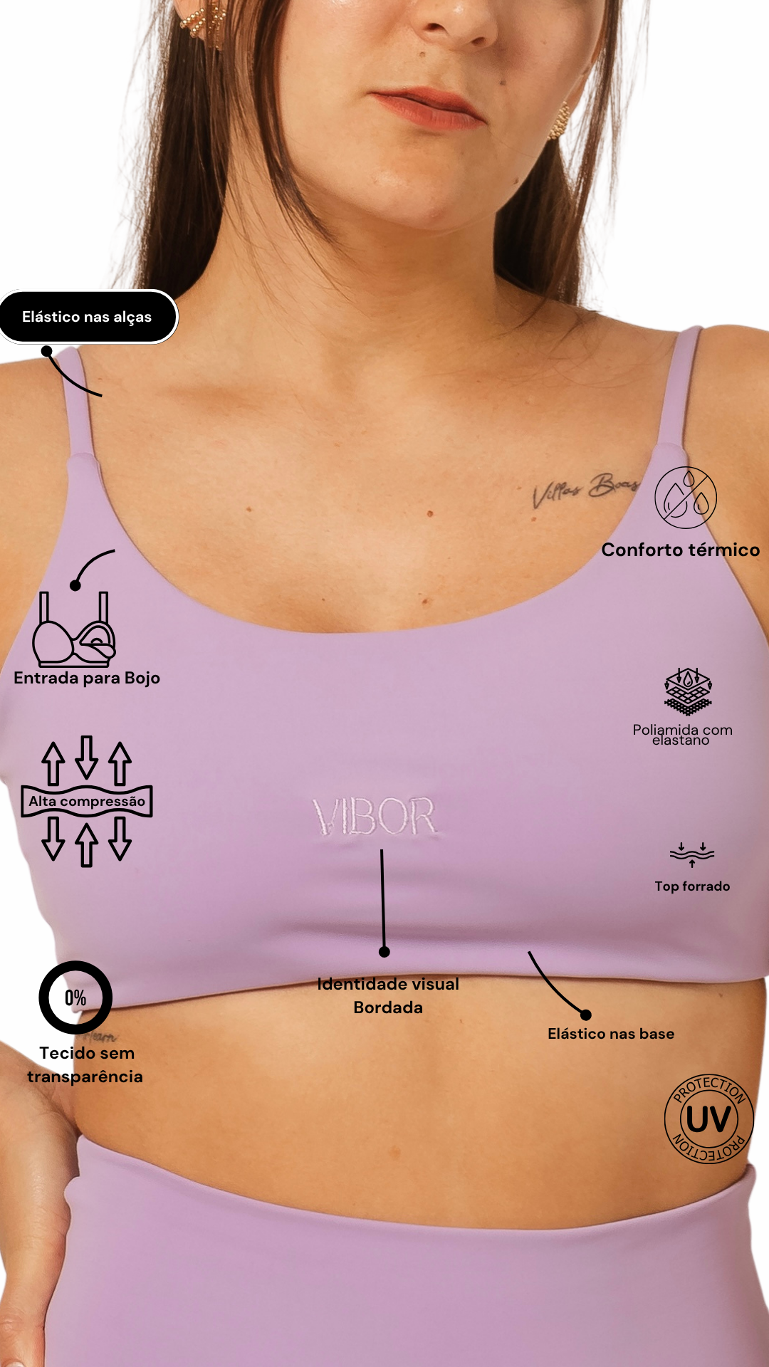 Top Costas Nua Lavanda Matte