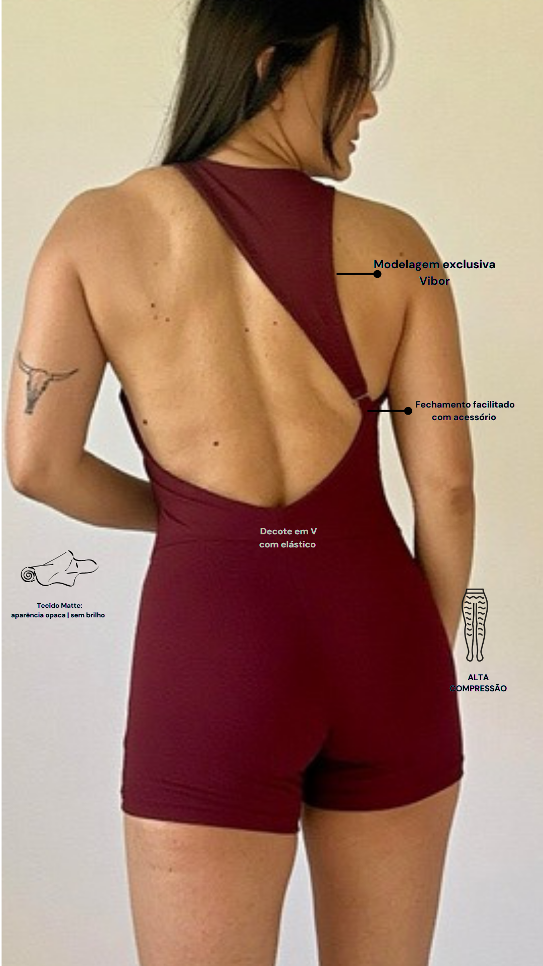 Macaquinho Lux Cherry