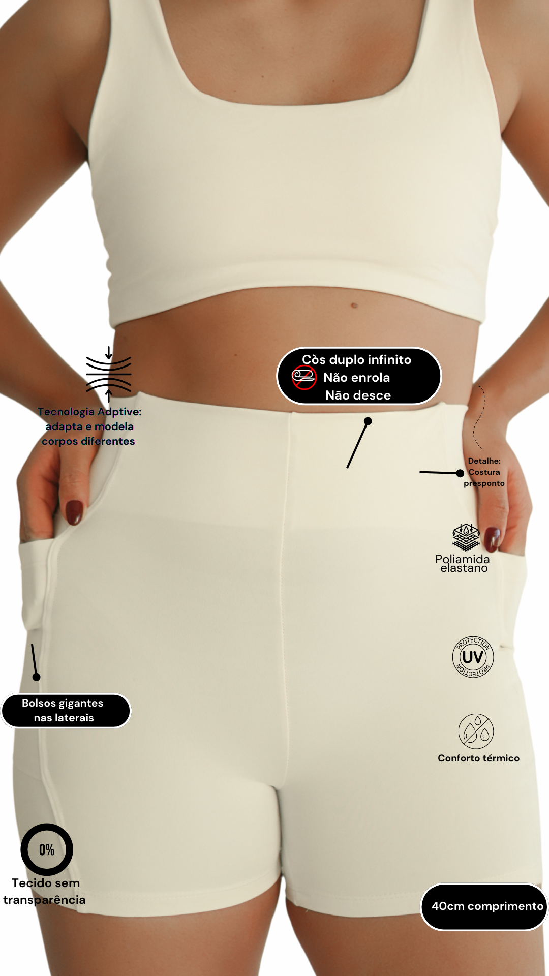 Short Perfeito Off White
