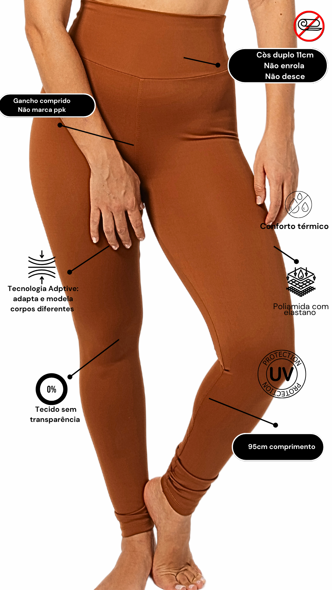 Legging Marrom Matte