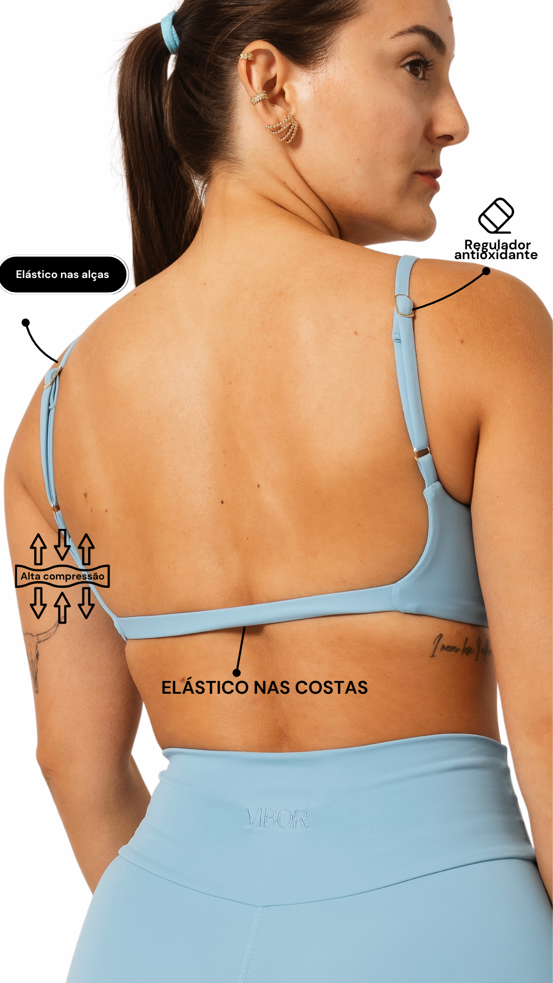Top Costas Nua  Baby Blue Matte