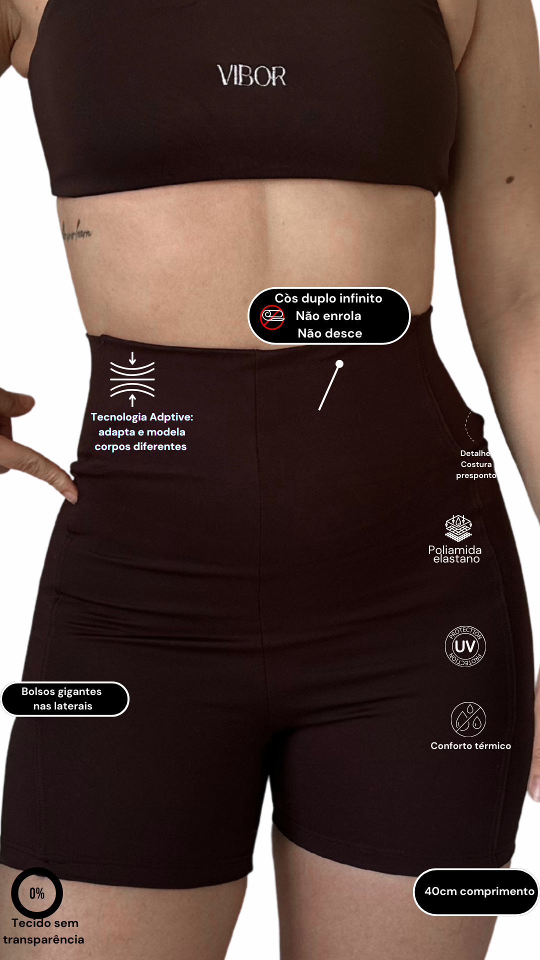 Short Perfeito Coffee
