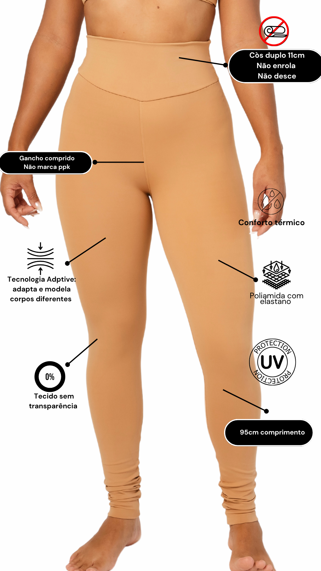 Legging Bege Matte