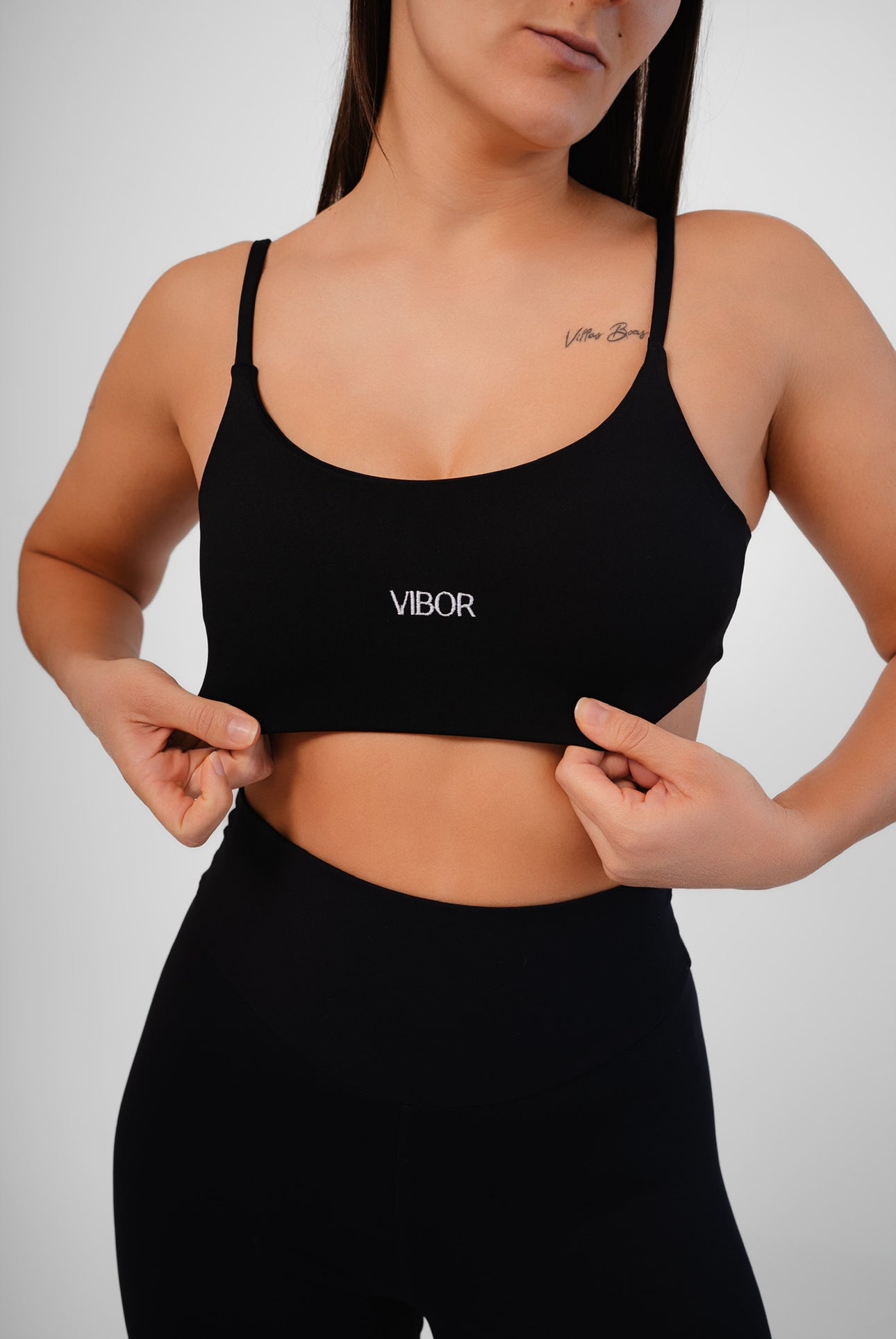 Top Costas Nua Preto Matte