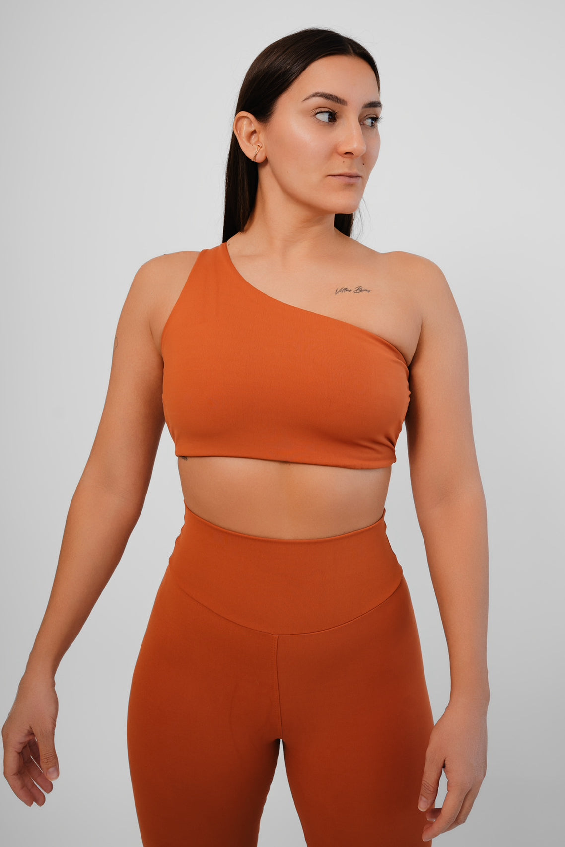 Top Nula Manga Terracota Matte