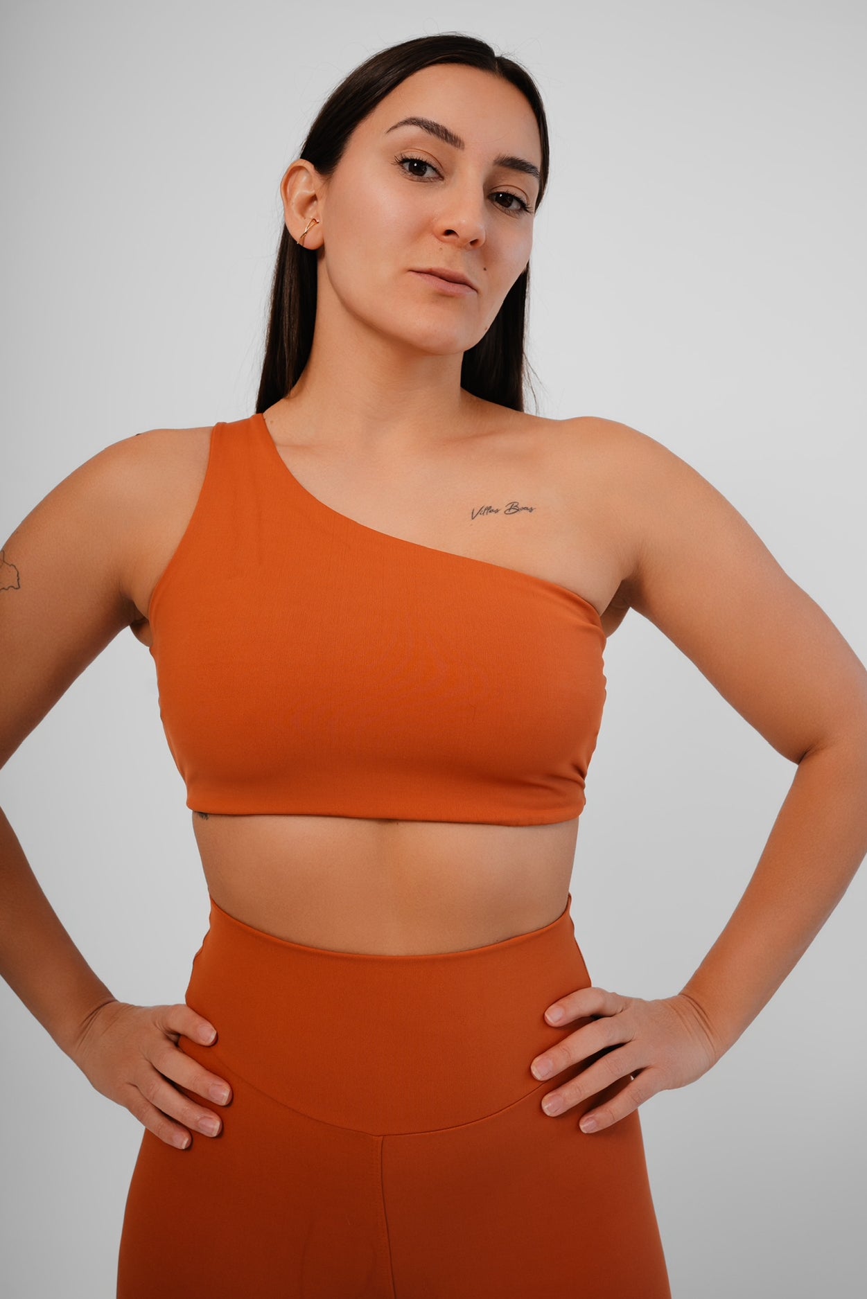 Top Nula Manga Terracota Matte