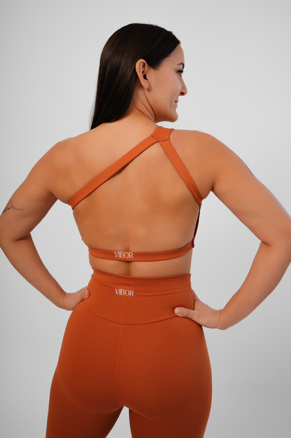 Top Nula Manga Terracota Matte