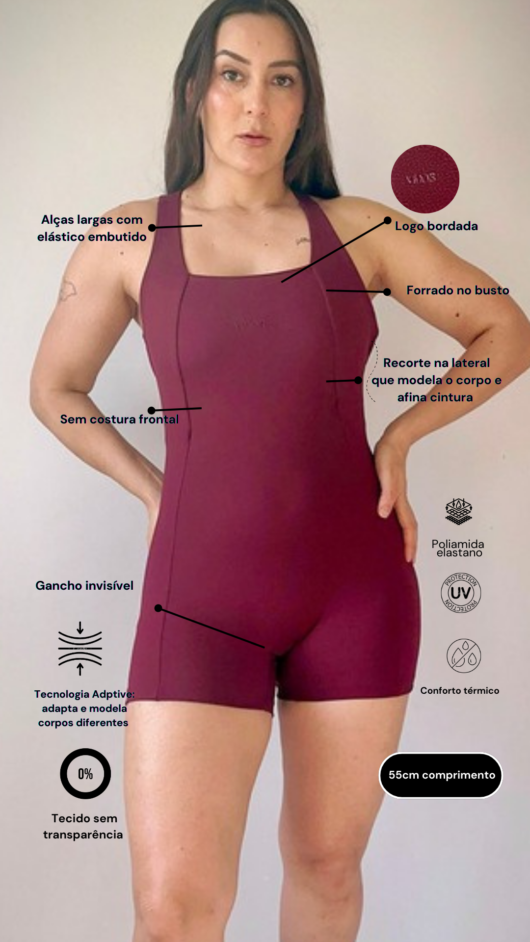 Macaquinho Lux Cherry