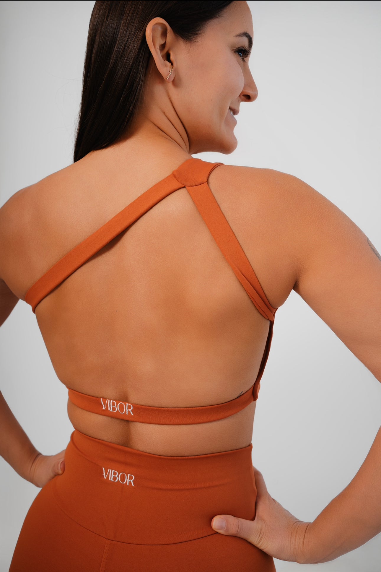 Top Nula Manga Terracota Matte