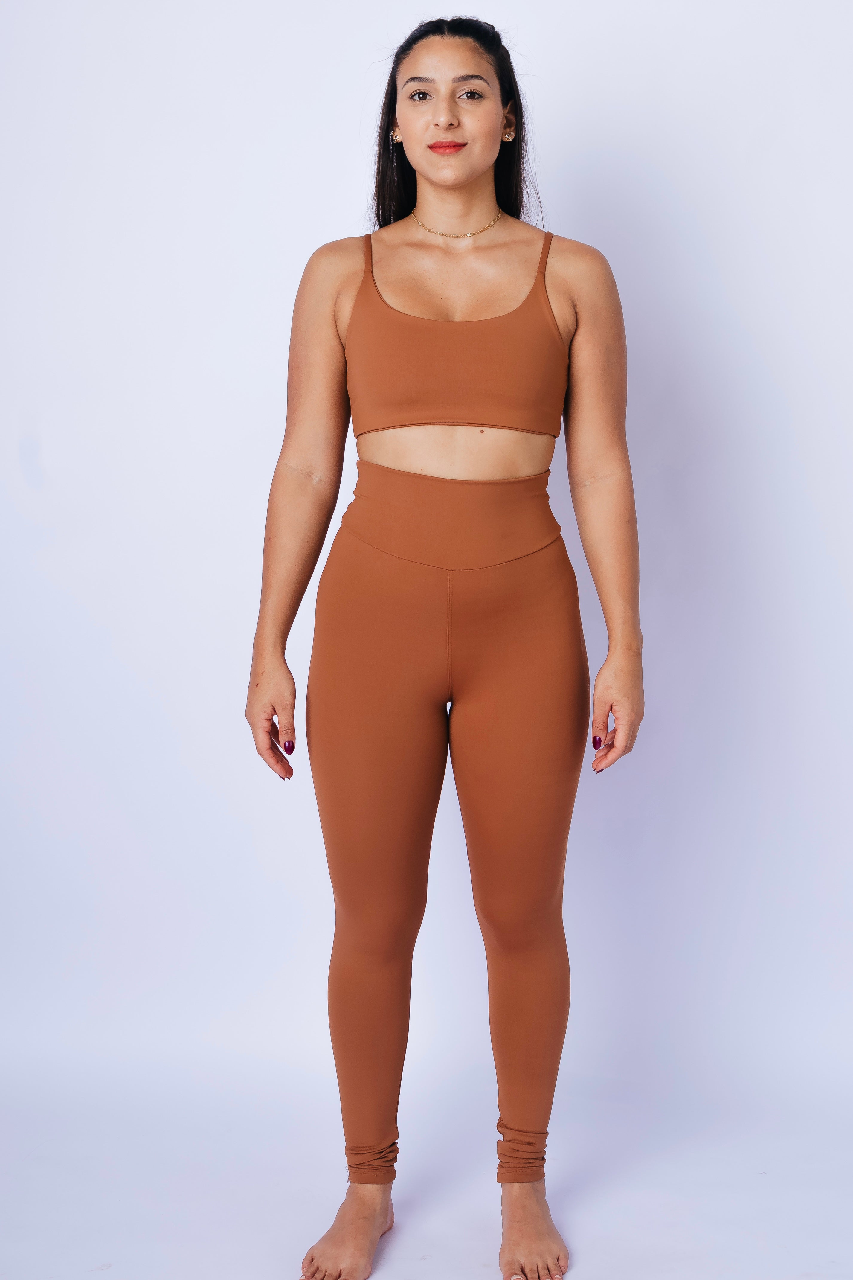 Top Faixa Marrom Matte